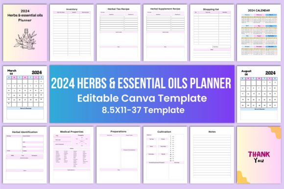 2024 Herbs Essential Oils Planner