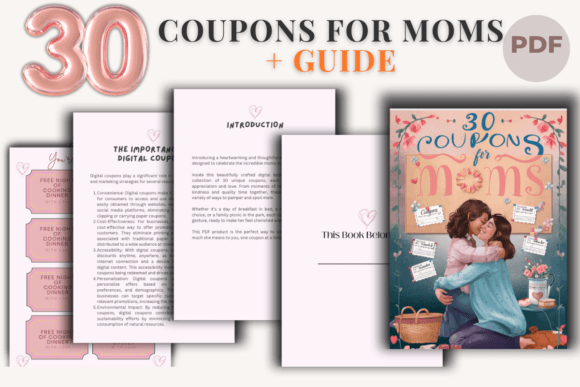 30Coupons for Moms Ebook 8 Per Page: A Thoughtful and Practical Gift for Every Mom