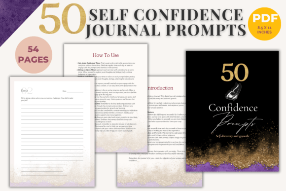 50 Self Confidence Journal Prompts: A Practical Guide to Building Inner Strength