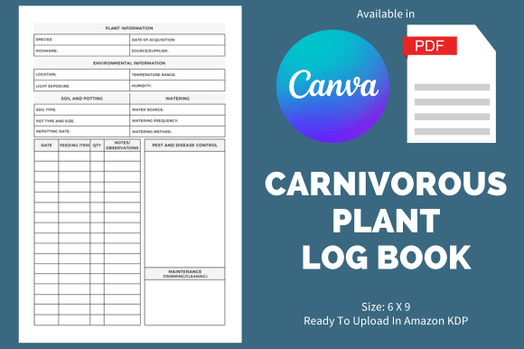 Carnivorous Plant Log Book KDP Interior: A Practical Tool for Aspiring Creators and Entrepreneurs
