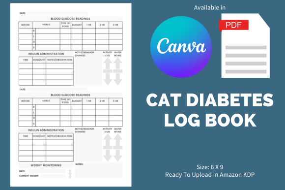 Cat Diabetes Log Book - KDP Interior: A Practical Tool for Pet Owners and Entrepreneurs