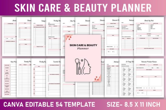 Editable Skin Care Beauty Planner