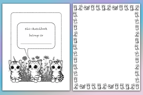 Kitten Sketchbook Interior 8.5 X 11: A Creative Haven for Cat Lovers