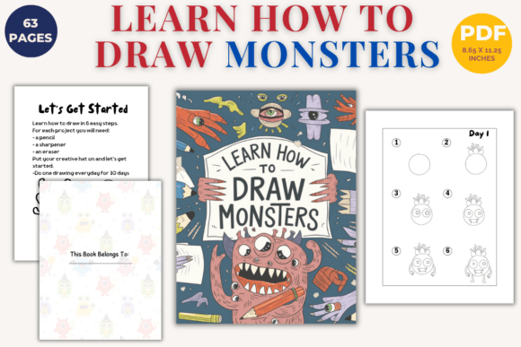 Learn How to Draw Monsters - PDF Journal: A Creative Tool for Aspiring Artists