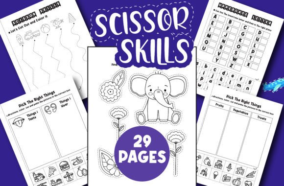 Scissor Skill Pages with Cover: A Practical Resource for Early Learning