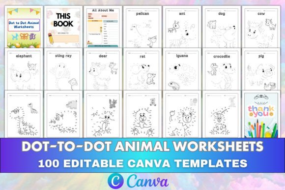 Unlock Creativity with Editable Dot-to-Dot Animal Worksheets
